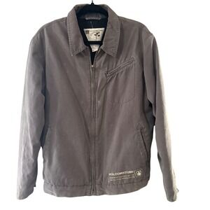 Volcom Stone Scout Vintage Y2k Mens M Gray Skater Canvas Fleece Work Chore Coat